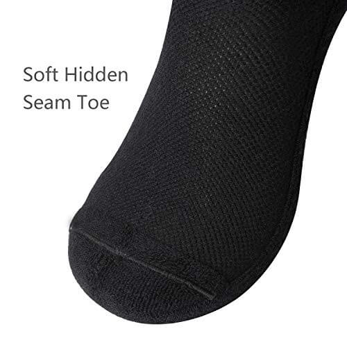 Ultra Soft Unisex Anti-bacterial Bamboo Crew Socks, 6 Pairs - md-diab