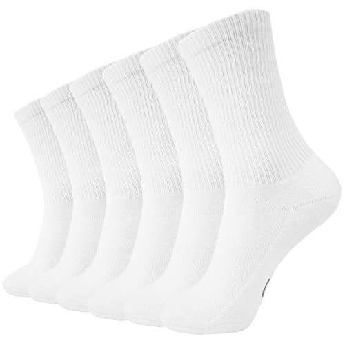 Ultra Soft Unisex Anti-bacterial Bamboo Crew Socks, 6 Pairs - md-diab