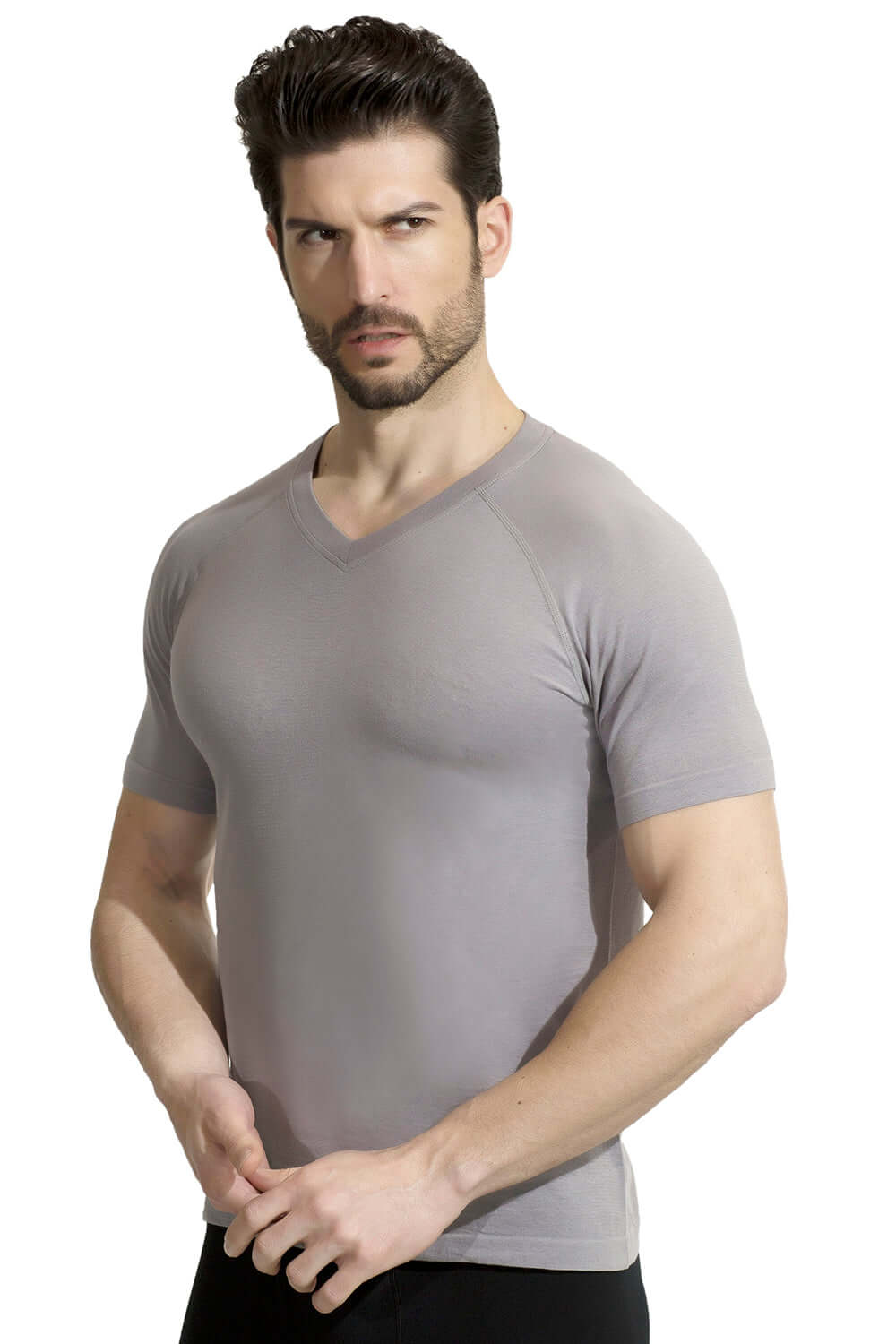 Mens Sport Cotton V-neck Tshirt - md-diab