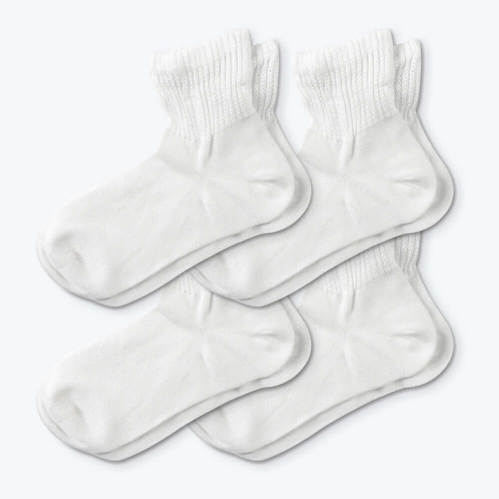Moisture Wicking Diabetic Ankle Thin Bamboo Socks, 4 Pairs - md-diab