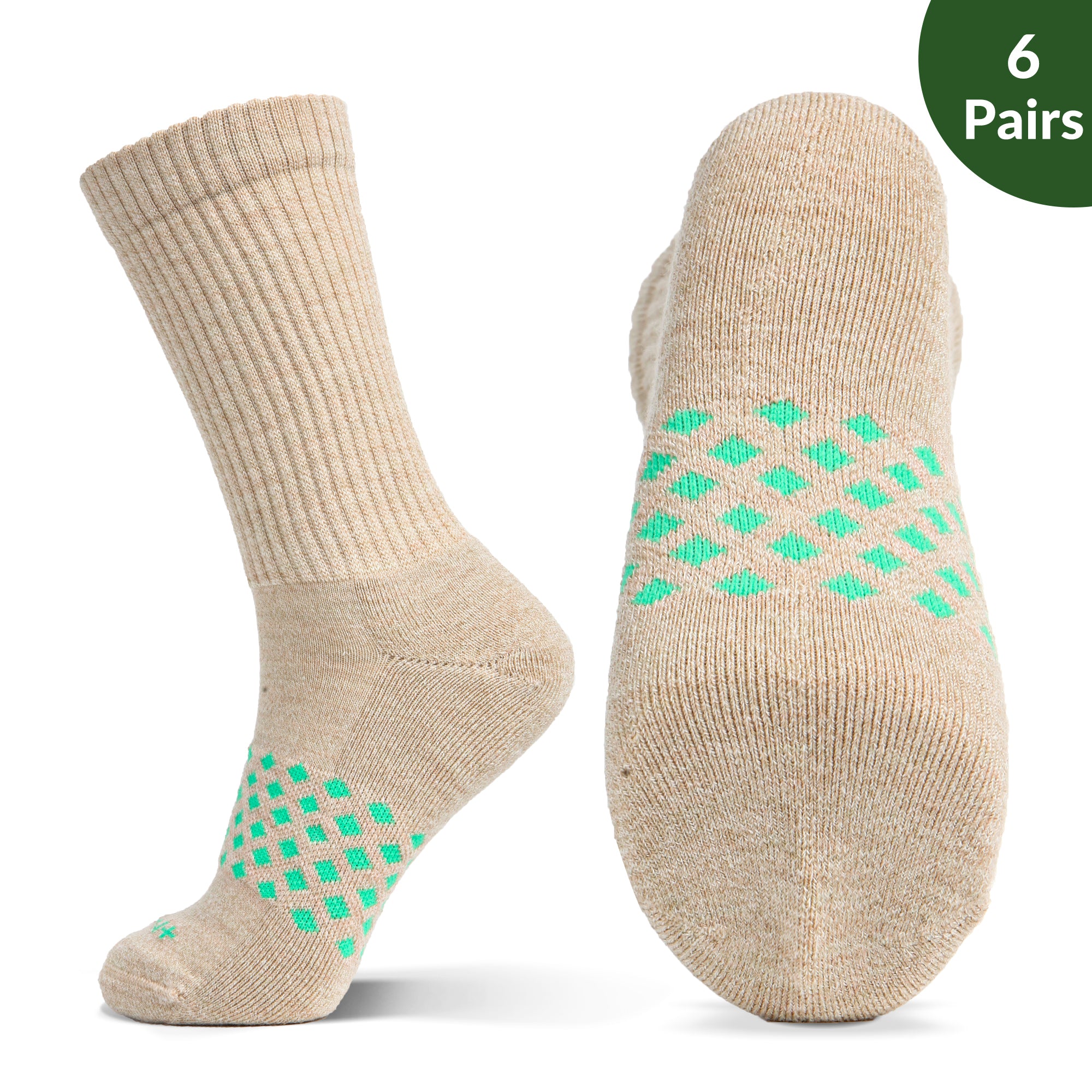 Merino Wool Seamless Toe Socks 6Pairs