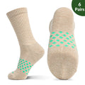 Merino Wool Seamless Toe Socks 6Pairs