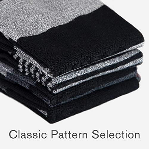 Bamboo Patterned Business Crew Socks Mens 6packs - md-diab