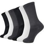 Ultra Soft Unisex Anti-bacterial Bamboo Crew Socks, 6 Pairs - md-diab