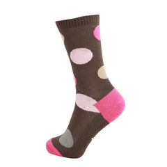 Design Bamboo Crew Fashion Polo Dots Socks Cushioned, 4 Pairs - md-diab