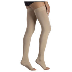 Thigh High Graduated Compression Opaque Stockings, Open-Toe 20-30mmHg Firm Medical Support Socks - md-diab