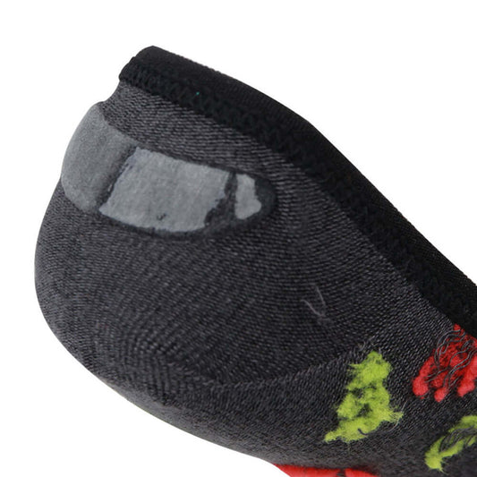 Shredded Flowers, Bamboo No Show Liner Socks Non Slip, 4 Pairs - md-diab