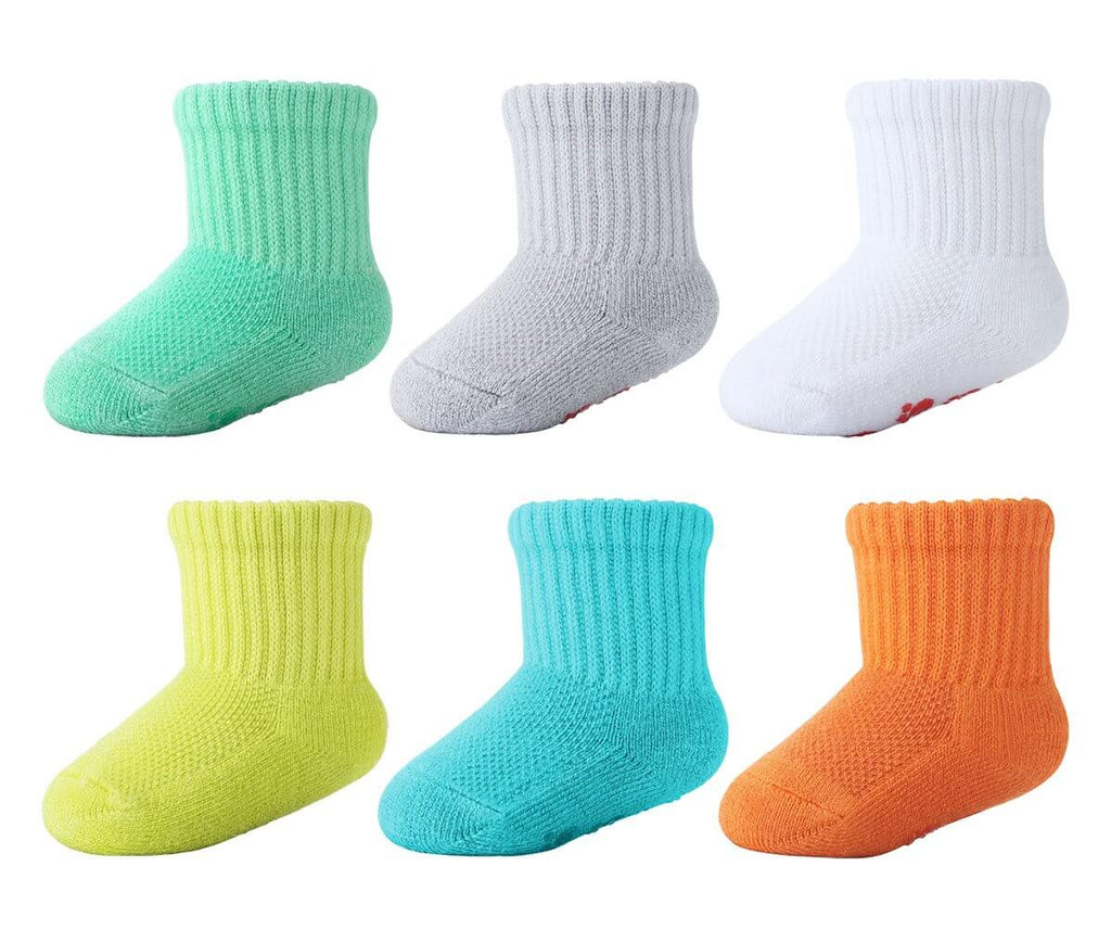 Comfort-Fresh 6pack 0-6 Months Baby Bamboo Colorful Socks - md-diab
