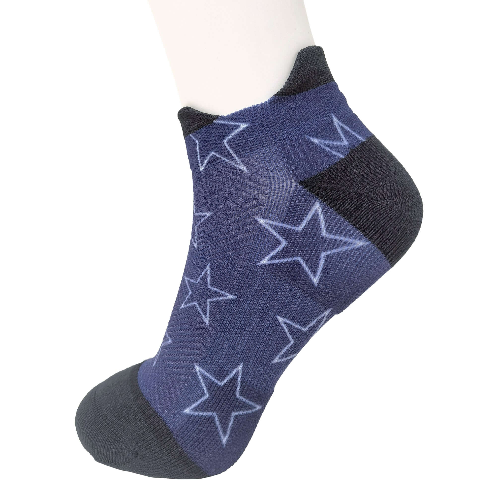 Unisex Independence Day Patriotic USA No Show Socks, Half Terry Cushion Socks, 4 Pack - md-diab