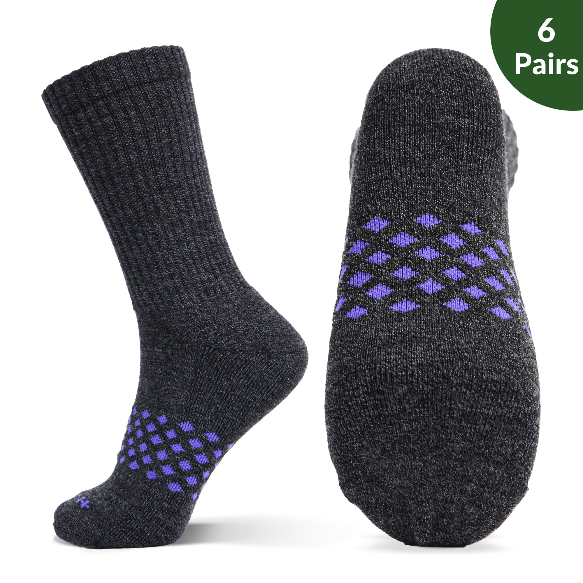 Merino Wool Seamless Toe Socks 6Pairs