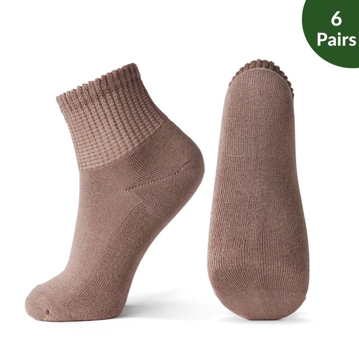 Non-Binding Bamboo Diabetic Socks Morandi Color Series 6Pairs