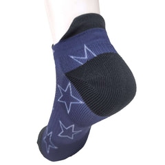 Unisex Independence Day Patriotic USA No Show Socks, Half Terry Cushion Socks, 4 Pack - md-diab