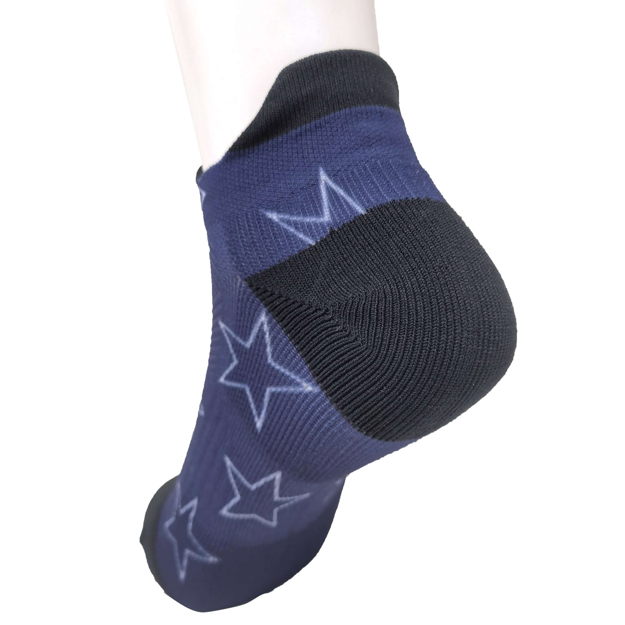 Unisex Independence Day Patriotic USA No Show Socks, Half Terry Cushion Socks, 4 Pack - md-diab
