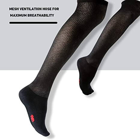 Extra wide non-binding Bamboo Knee high socks, seamless toe, long circulatory design with Warm cushion sole, 4 pairs - md-diab