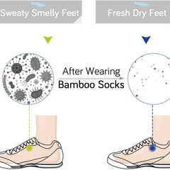 Unisex Premium Ultra Soft Bamboo Socks, 6 Pairs - md-diab