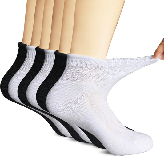 Sweat-absorbing & soft Diabetic Bamboo Socks, 6 Pairs. - md-diab