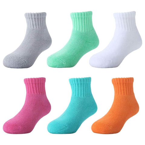 Comfort-Fresh 6pack 6-18 Months Baby Bamboo Colorful Socks - md-diab