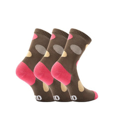 Design Bamboo Crew Fashion Polo Dots Socks Cushioned, 4 Pairs - md-diab