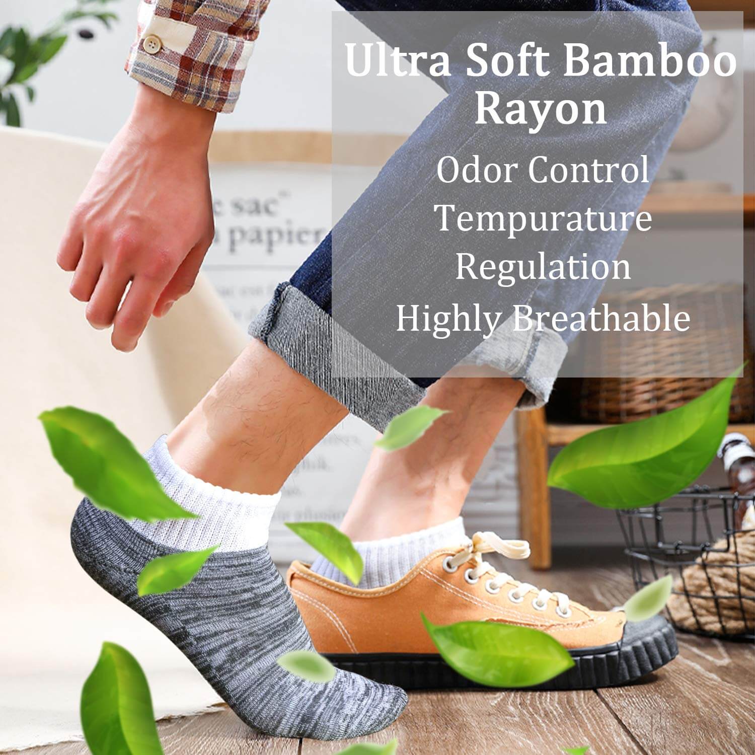 Diabetic Bamboo Socks Keep feet odor-free, 6 Paris - md-diab