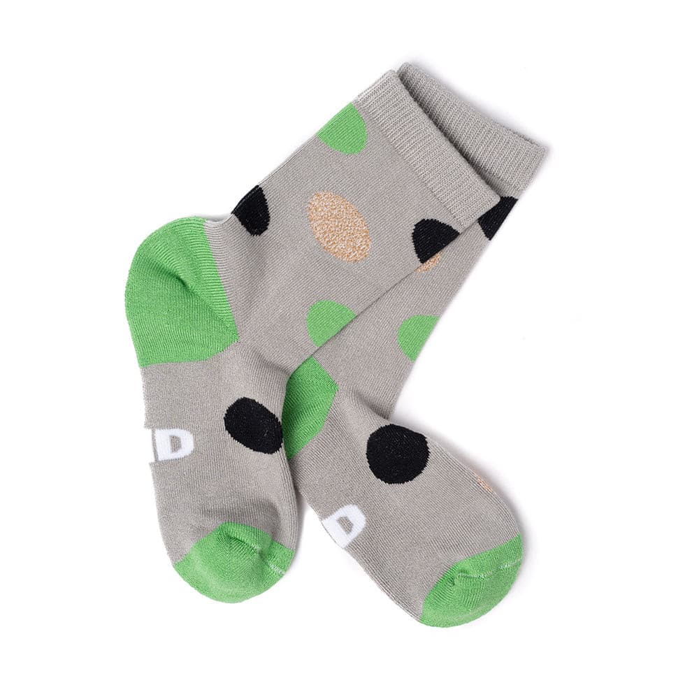 Design Bamboo Crew Fashion Polo Dots Socks Cushioned, 4 Pairs - md-diab
