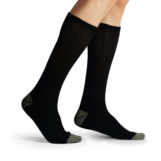 Extra wide Moisture Wicking Diabetic Crew Socks, 6 Pairs - md-diab