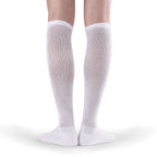 Extra wide non-binding Bamboo Knee high socks, seamless toe, long circulatory design with Warm cushion sole, 4 pairs - md-diab