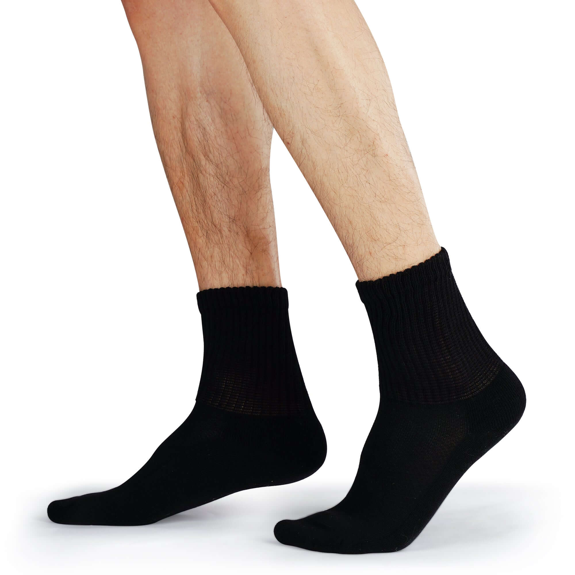 Breathable Cotton Diabetic Socks, with Seamless Toe and Cushion Sole 4 Pack - md-diab