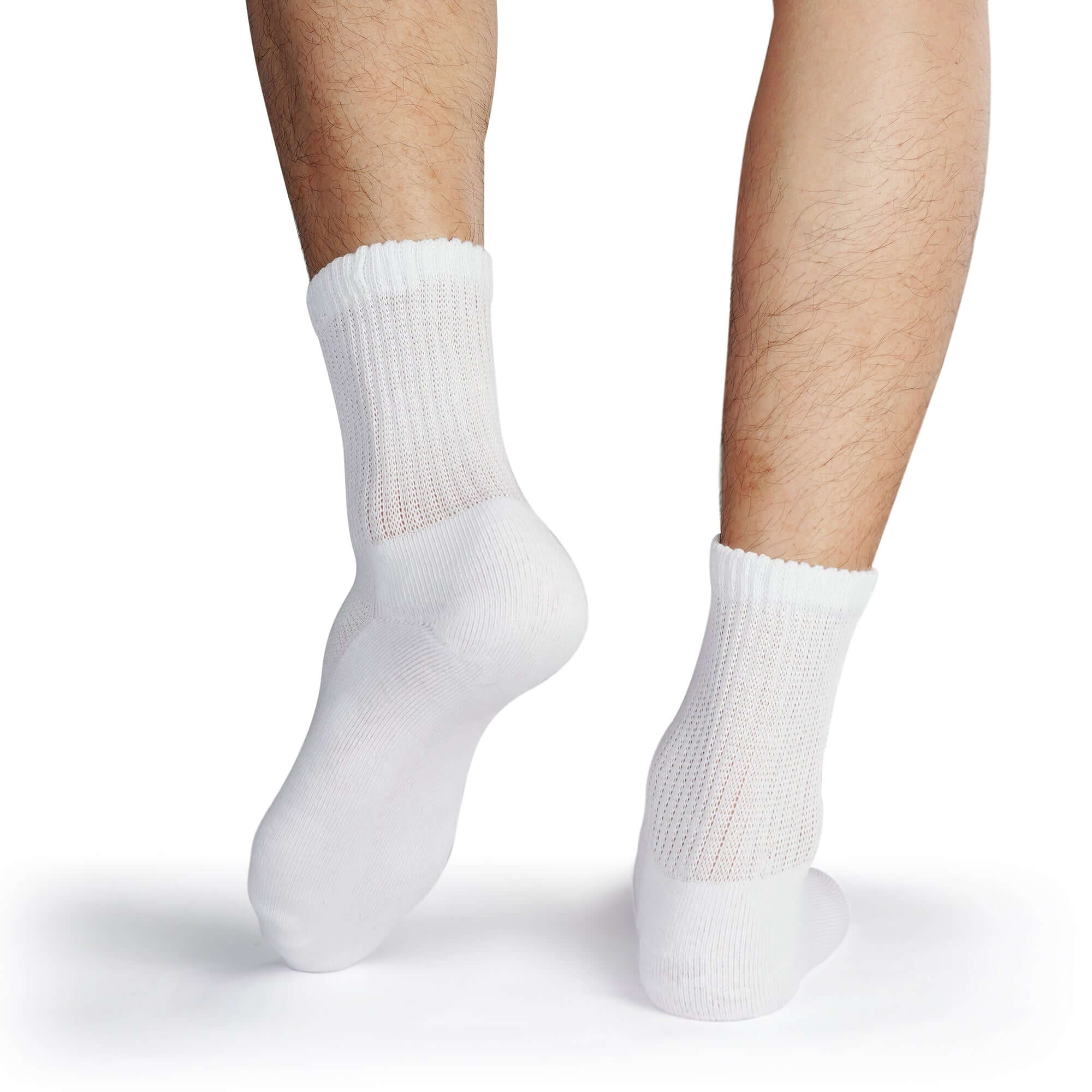 Breathable Cotton Diabetic Socks, with Seamless Toe and Cushion Sole 4 Pack - md-diab