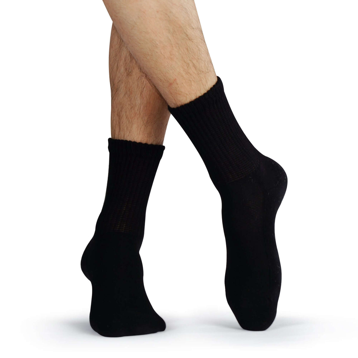 Breathable Cotton Diabetic Socks, with Seamless Toe and Cushion Sole 4 Pack - md-diab