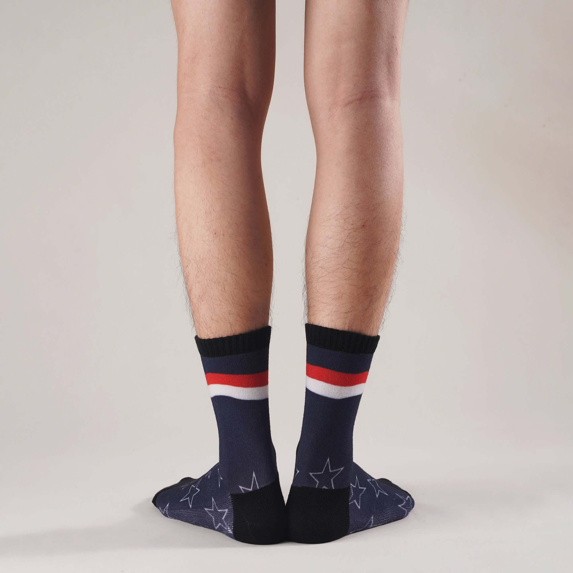 Unisex Independence Day Patriotic USA Crew Socks, Half Terry Cushion Socks, 4 Pack - md-diab