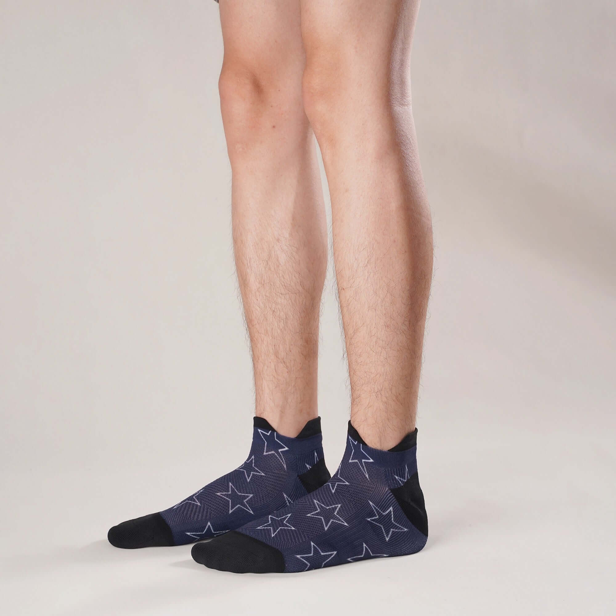 Unisex Independence Day Patriotic USA No Show Socks, Half Terry Cushion Socks, 4 Pack - md-diab