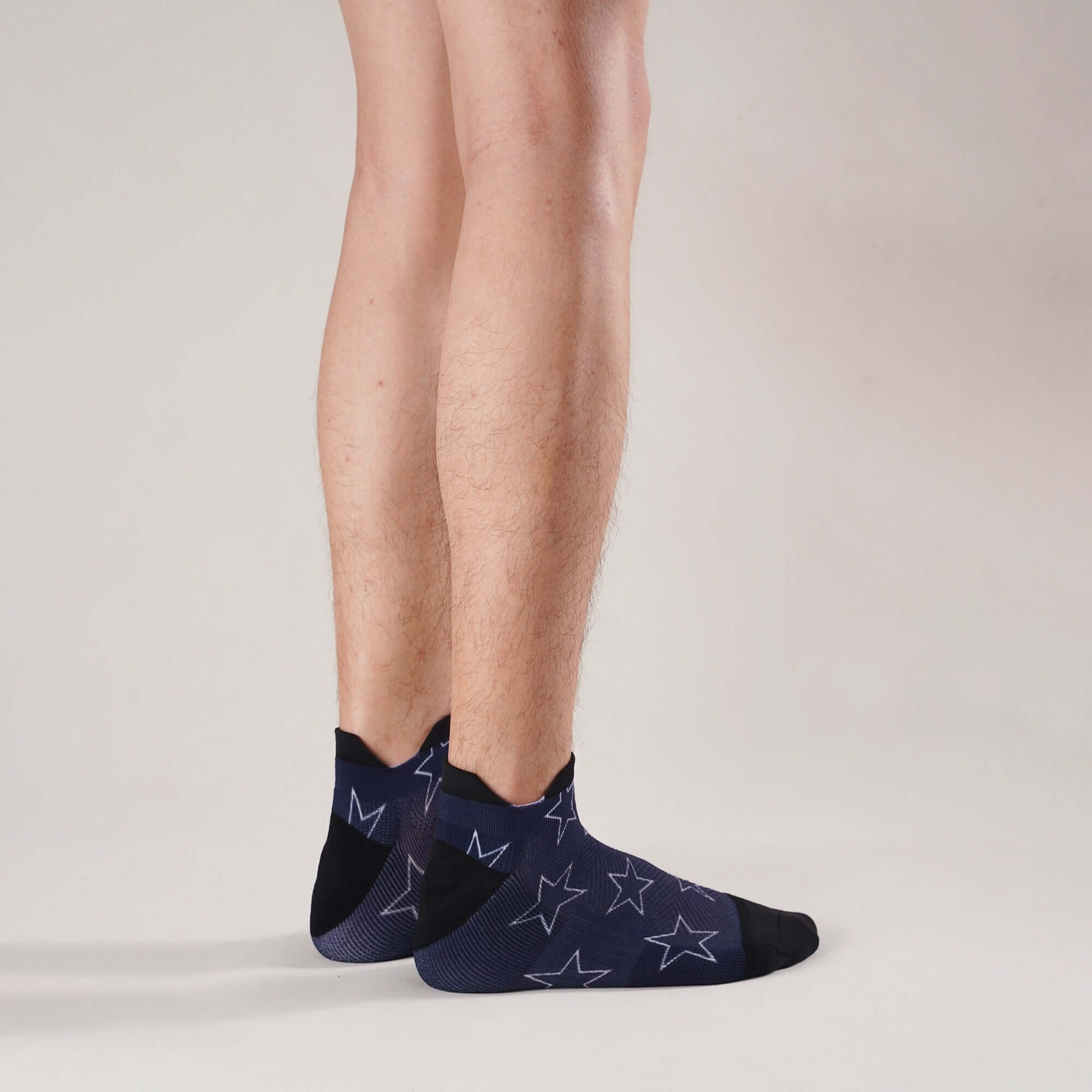 Unisex Independence Day Patriotic USA No Show Socks, Half Terry Cushion Socks, 4 Pack - md-diab