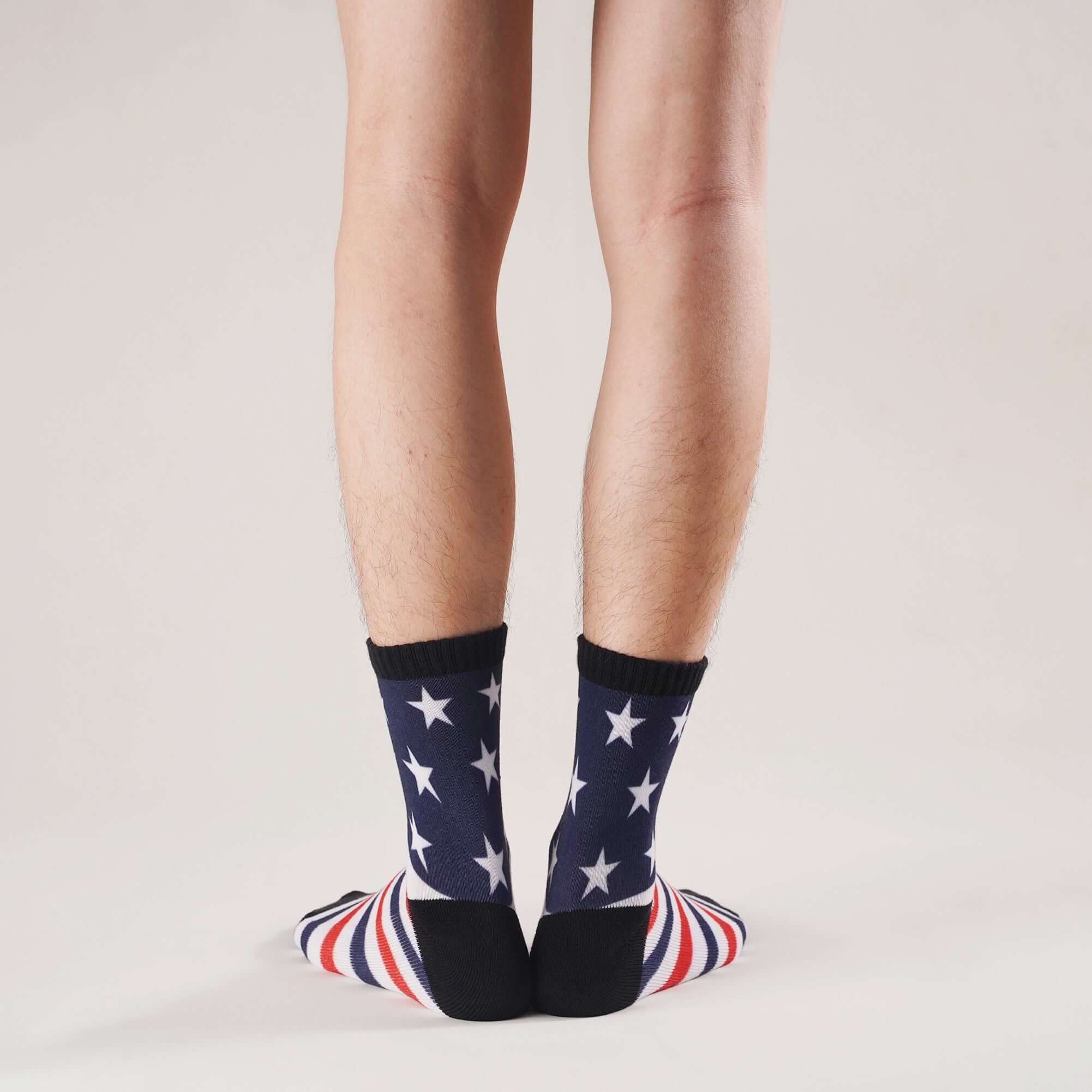 USA American Flag Socks Patriotic Crew Socks for Men/Women Striped Stars Socks Gift, 4 Pack - md-diab