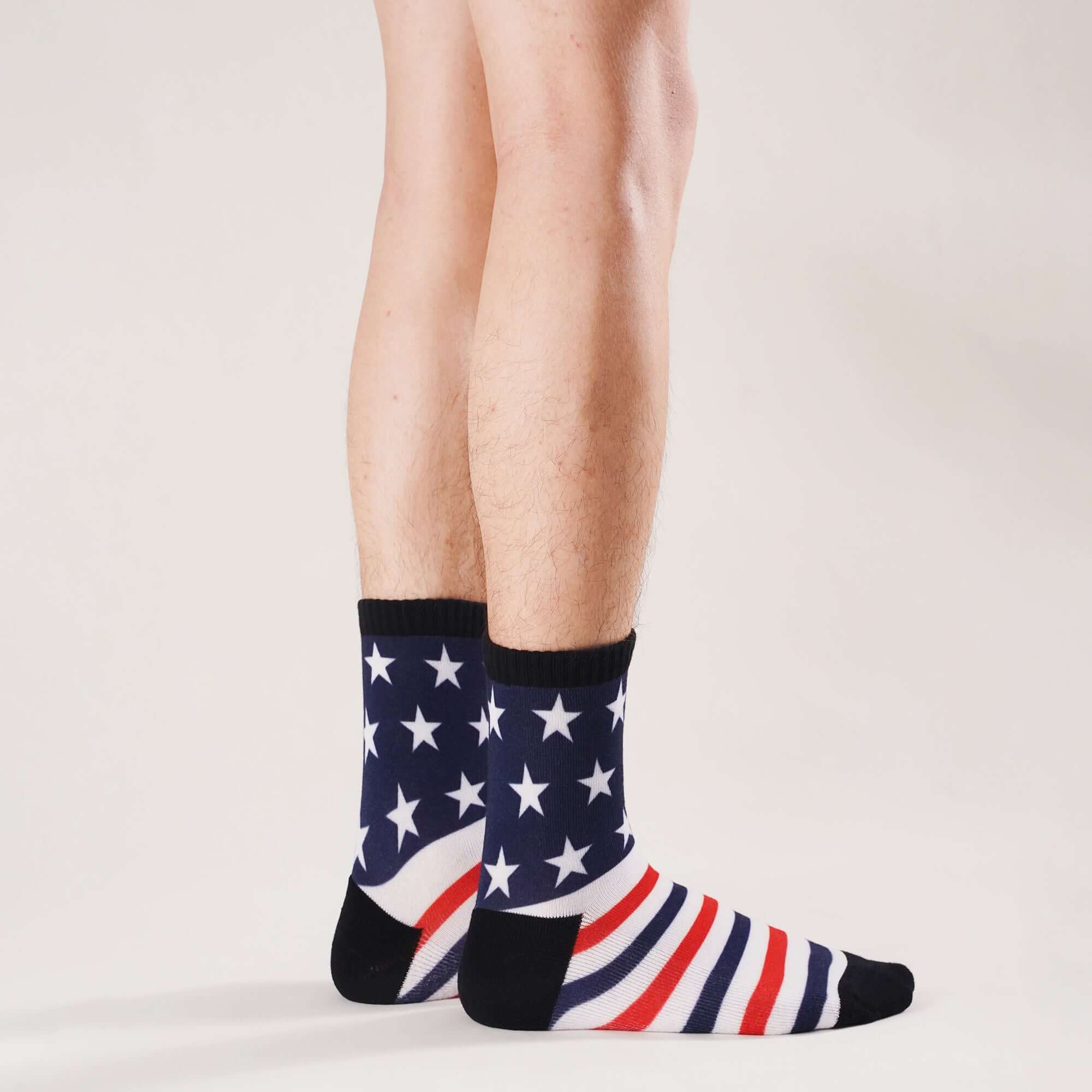 USA American Flag Socks Patriotic Crew Socks for Men/Women Striped Stars Socks Gift, 4 Pack - md-diab