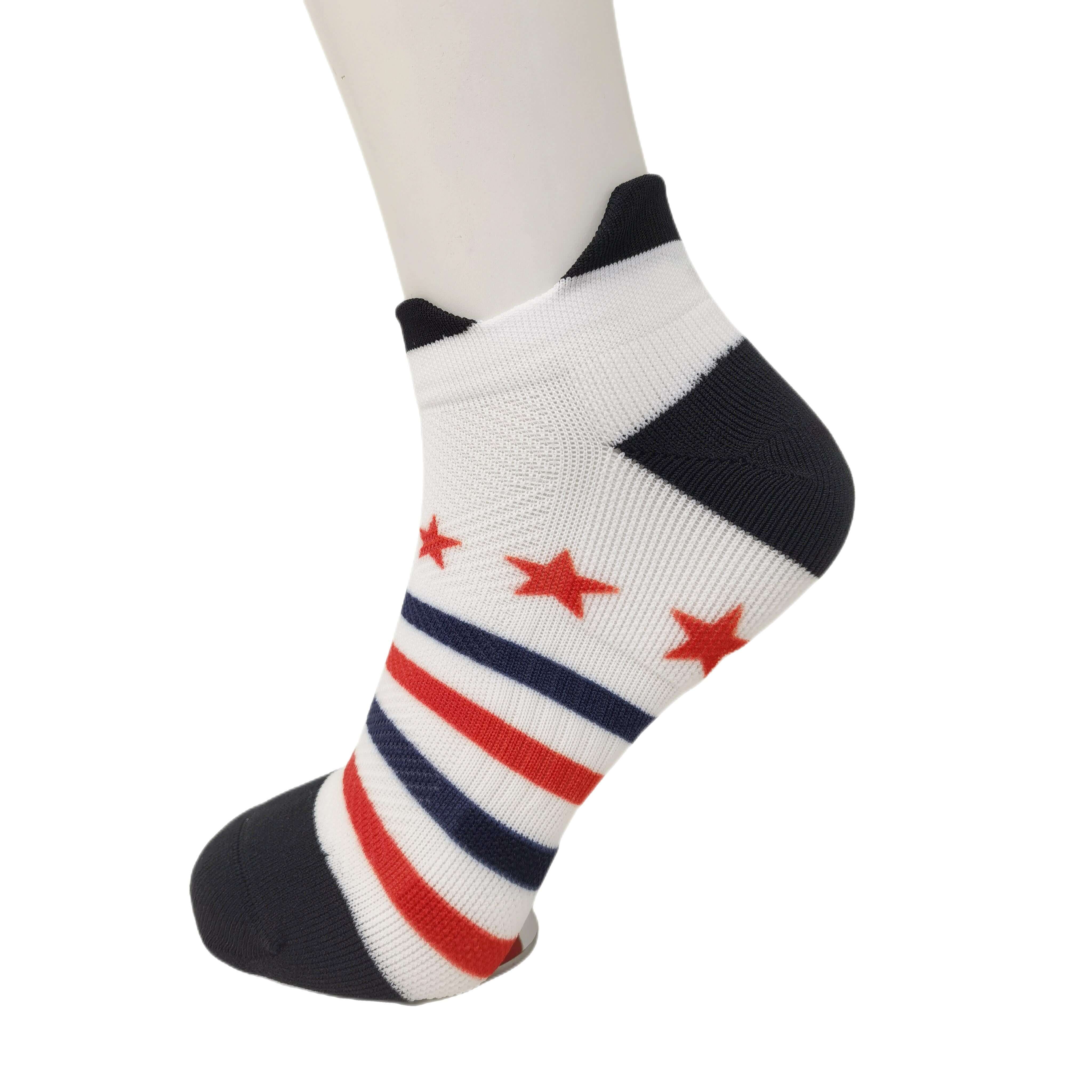 USA American Flag Socks Patriotic No Show Socks for Men/Women Striped Stars Socks Gift, 4 Pack - md-diab