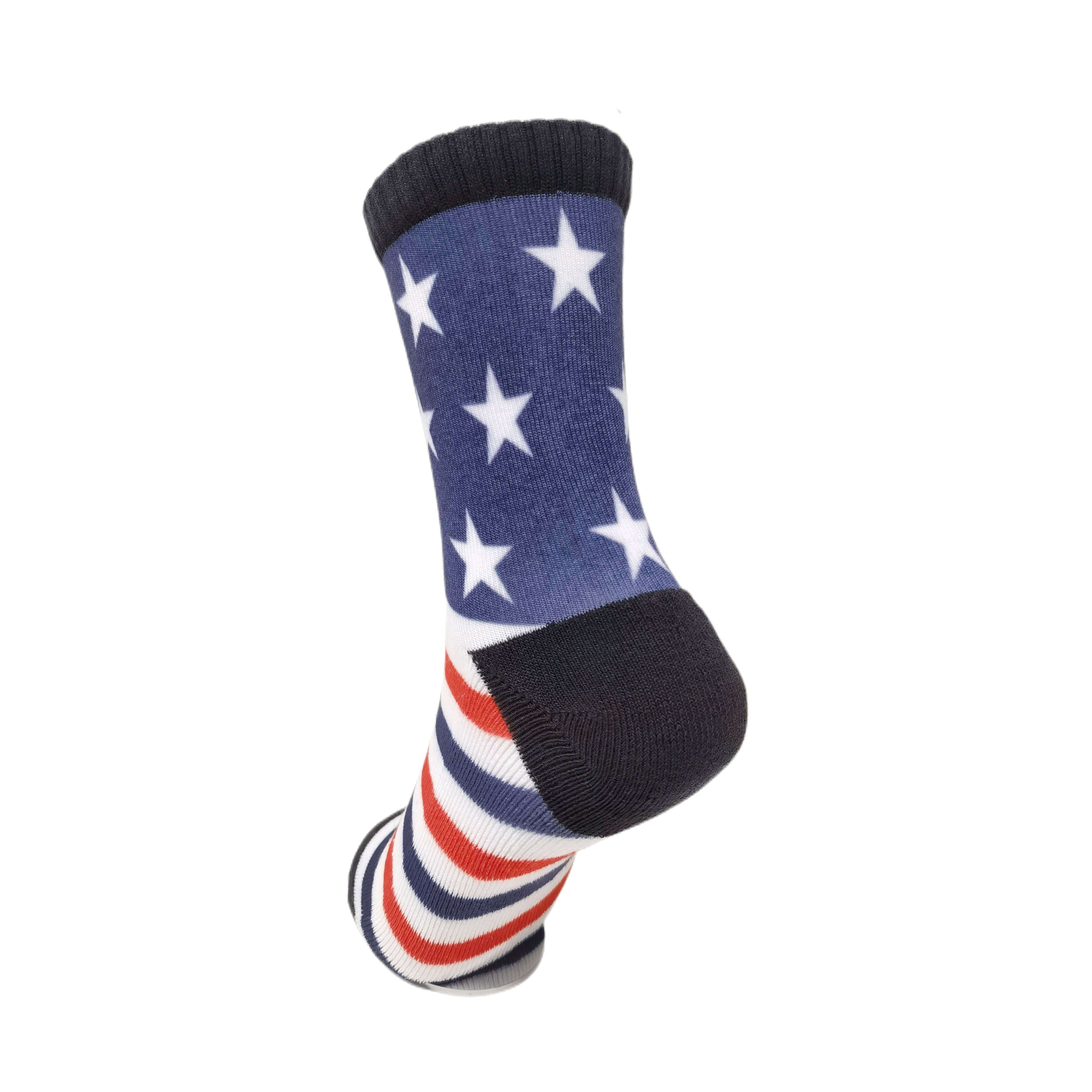 USA American Flag Socks Patriotic Crew Socks for Men/Women Striped Stars Socks Gift, 4 Pack - md-diab