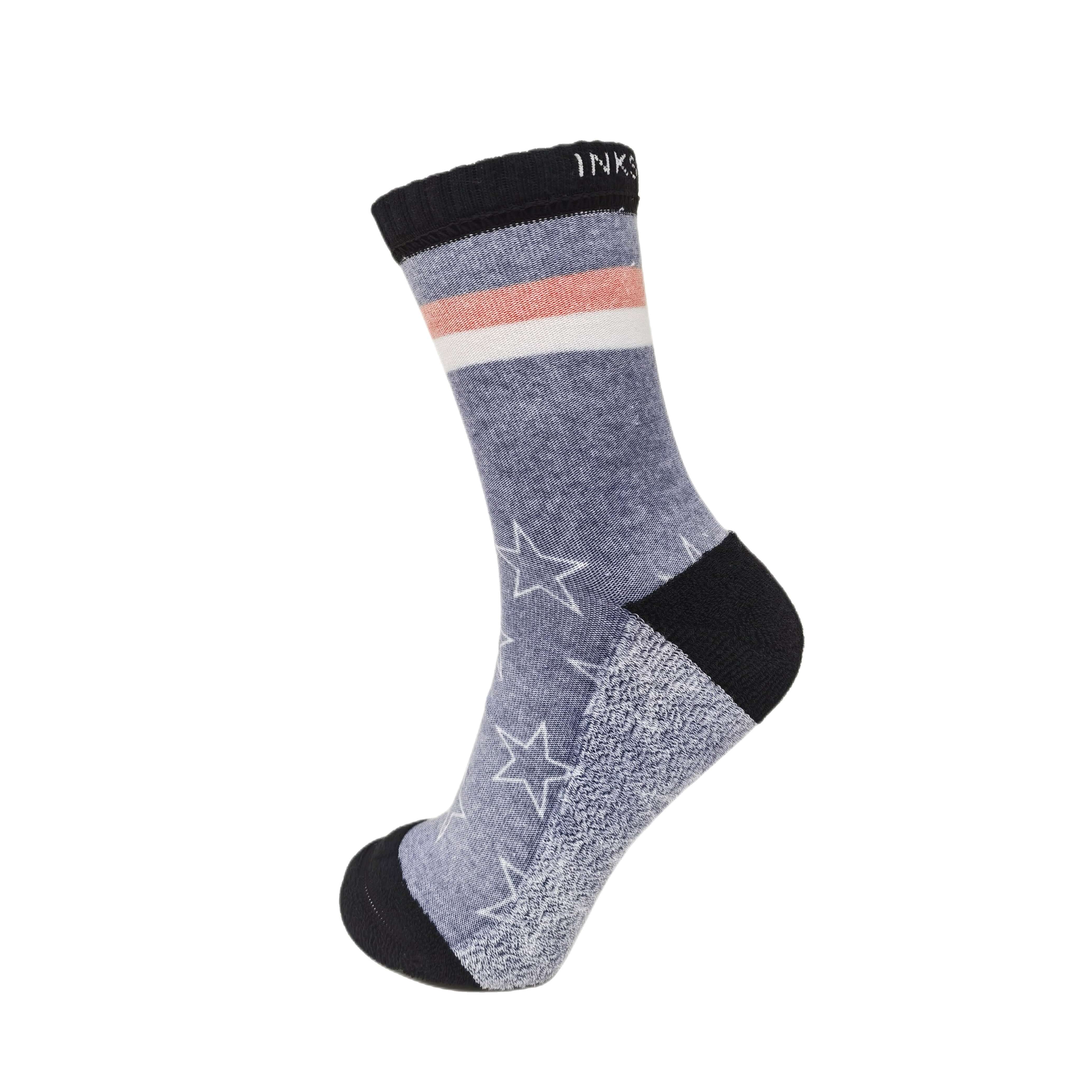 Unisex Independence Day Patriotic USA Crew Socks, Half Terry Cushion Socks, 4 Pack - md-diab