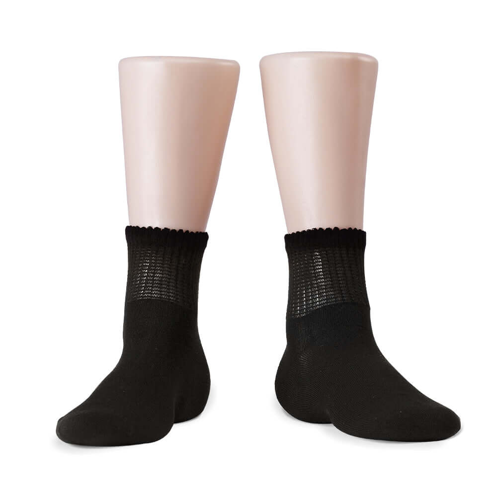 Moisture Wicking Diabetic Ankle Thin Bamboo Socks, 4 Pairs - md-diab