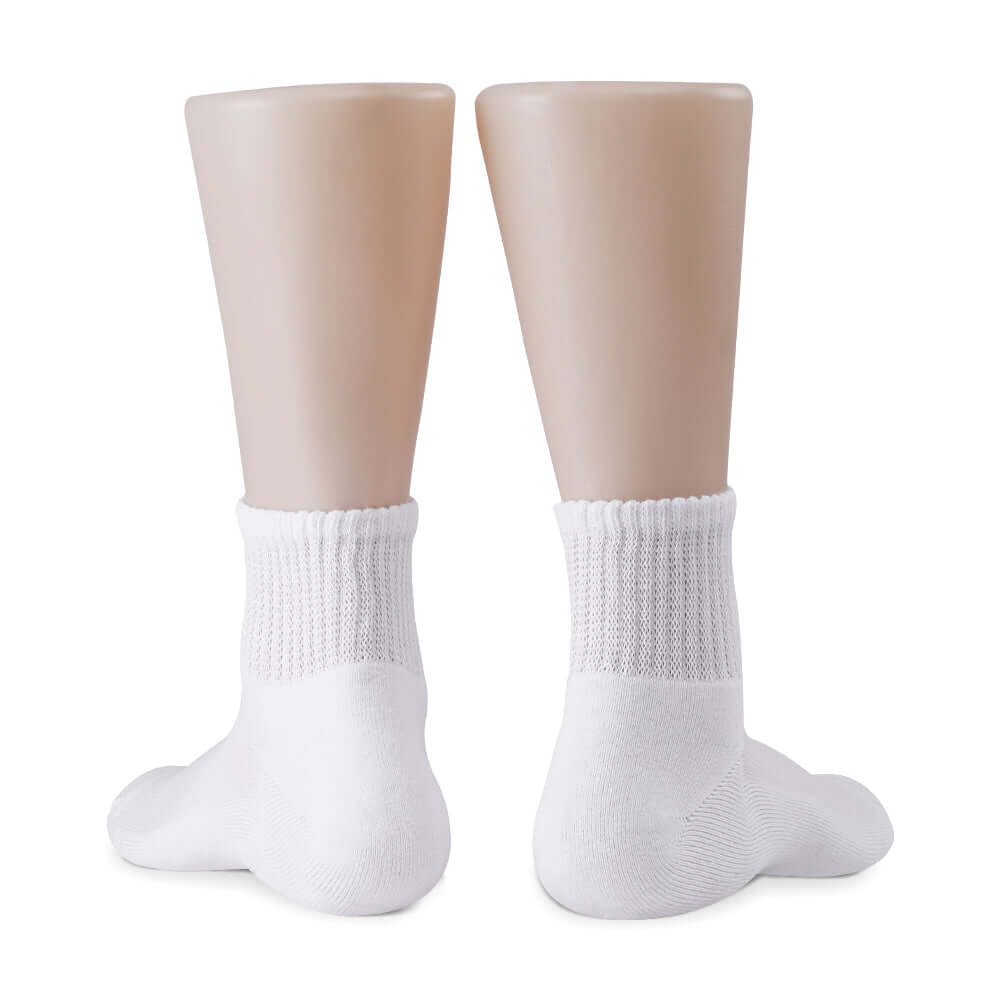 Non-binding cotton socks, seamless toe, cushion sole, 4 pairs - md-diab