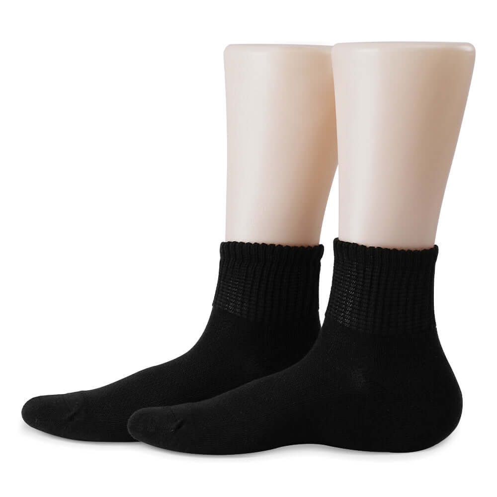 Non-binding cotton socks, seamless toe, cushion sole, 4 pairs - md-diab