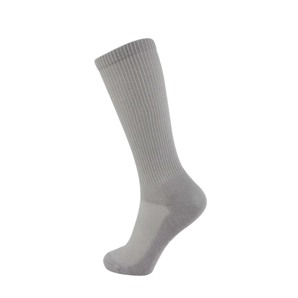 MD Mesh Antibacterial Bamboo Crew Socks Colorful, Lightgrey - md-diab
