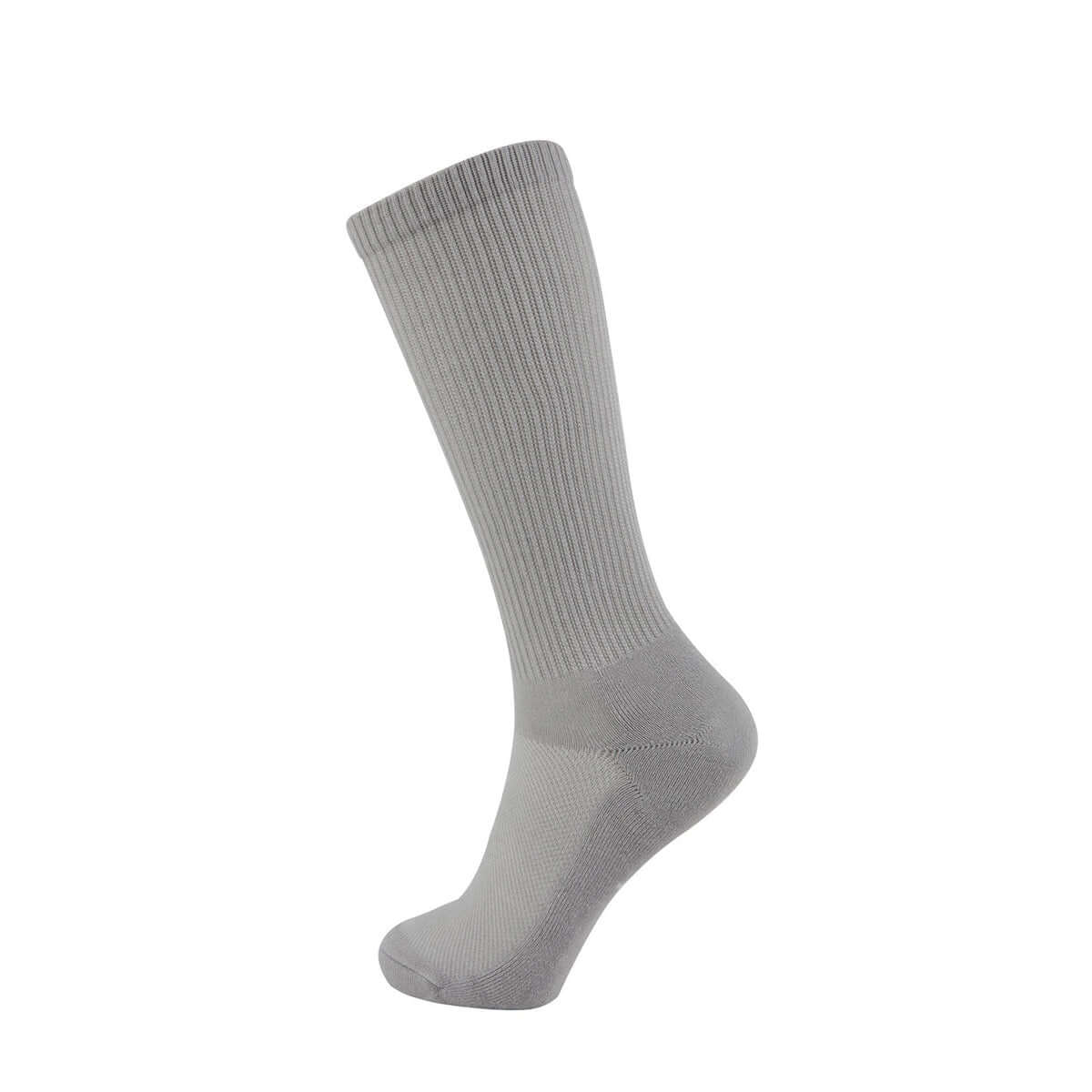 MD Mesh Antibacterial Bamboo Crew Socks Colorful, Lightgrey - md-diab