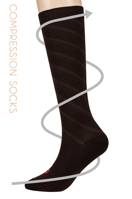 Spiral design Knee High, graduated mild compression 8-15 mmHg 3pairs - md-diab