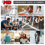 Knee-high Diamond design, Mild compression socks 8-15 mmHg, 3pairs - md-diab